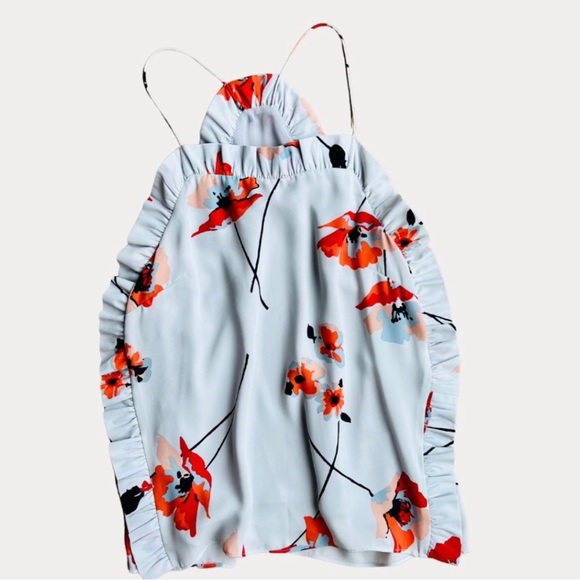 NWOT Anthropologie x Paper Crown Floral Cami Ruffle Top - Size Small - Picture 3 of 4